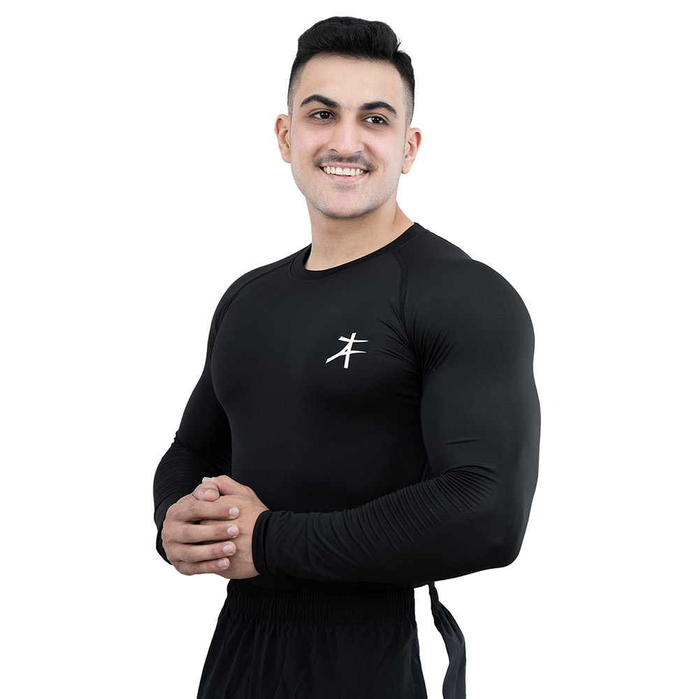 3 - Athflex Men's Full Sleeve Edge Compression T-Shirt,  Medium  Black 