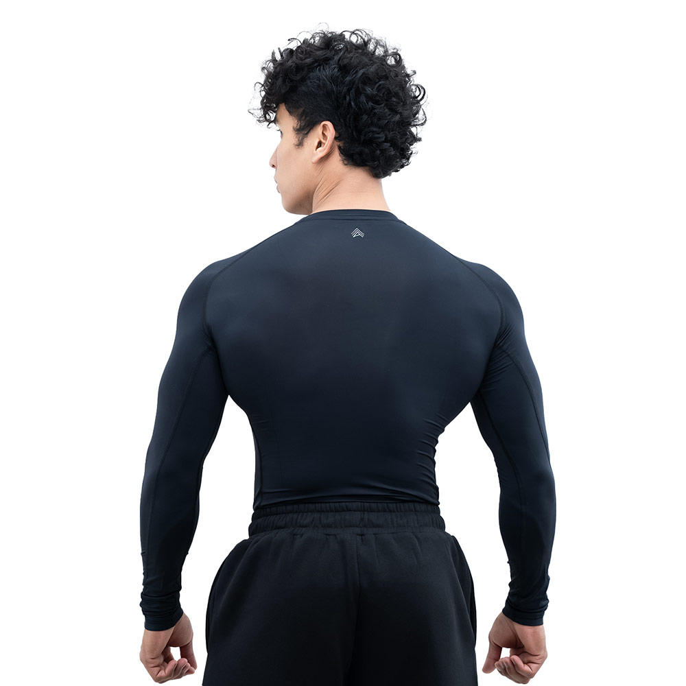 2 - Athflex Men's Full Sleeve Ace Compression T-Shirt,  XXL  Black 