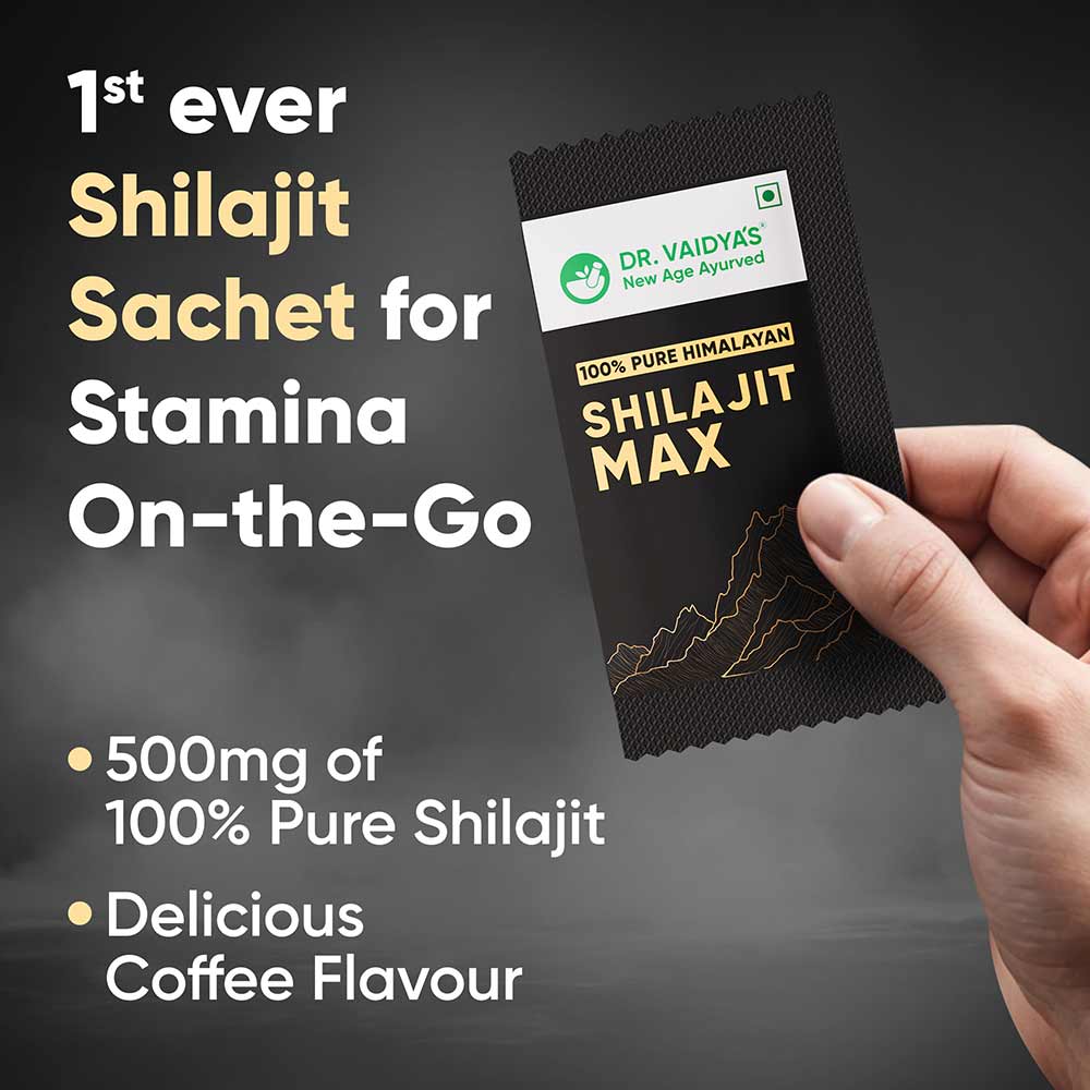 2 - Dr. Vaidya's 100% Pure Himalayan Shilajit Max flavour Coffee,  15 sachets/pack 
