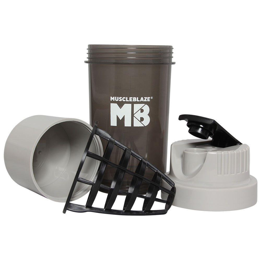 1 - MuscleBlaze Cyclone,  Grey  600 ml(with container)