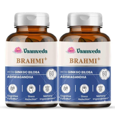 1 - Vaamveda Brahmi+ with Ginkgo Biloba & Ashwagandha,  120 tablet(s) 