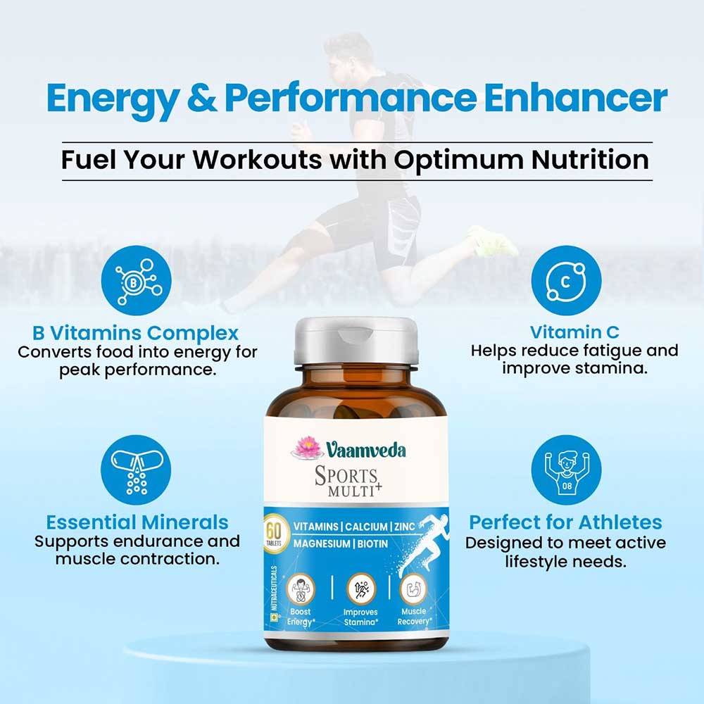 2 - Vaamveda Sports Multi+,  60 tablets  Unflavoured 