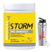Muscle Performance Storm Pre Workout- 0.55 lb Mango with Steel Shaker