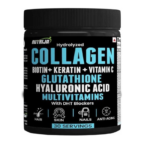 1 - NutriJa Collagen with Glutathione Hyaluronic Acid & DHT Blockers,  240 g  Unflavoured 