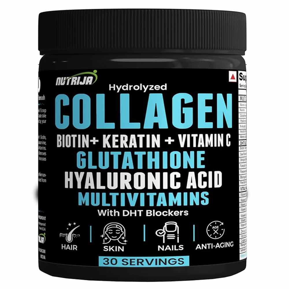 1 - NutriJa Collagen with Glutathione Hyaluronic Acid & DHT Blockers,  240 g  Unflavoured 