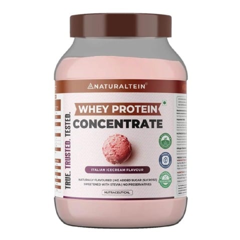 1 - NATURALTEIN Whey Protein Concentrate, 2.2 lb Italian Ice Cream