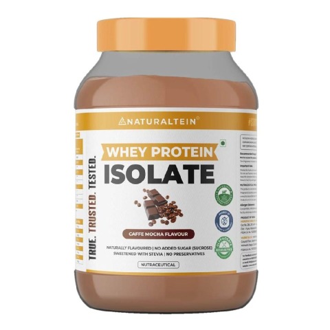 1 - NATURALTEIN Whey Protein Isolate,  2.2 lb  Caffe Mocha 
