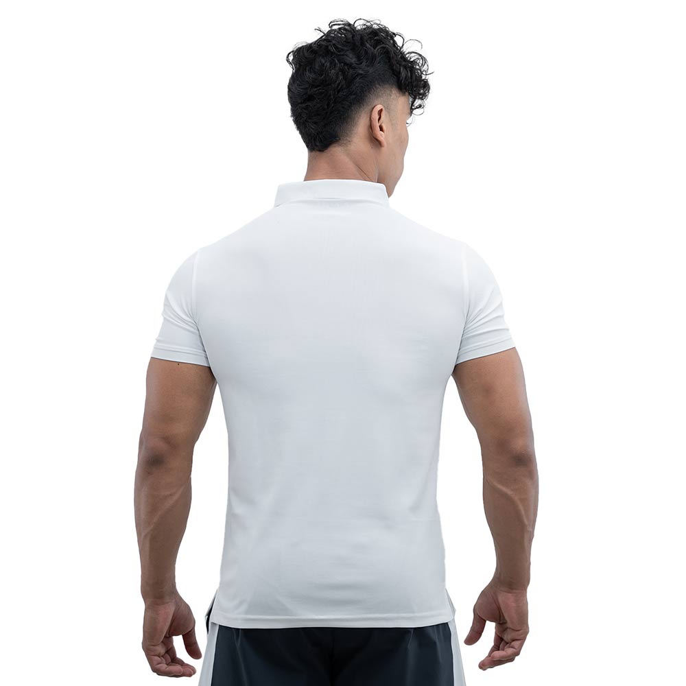 5 - Athflex Men's Regular Fit Half Sleeve Pique Polo T-Shirt,  XXL  Marble White 