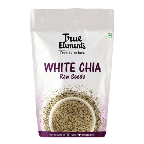 True Elements Raw White Chia Seeds,  0.250 kg  Unflavoured 