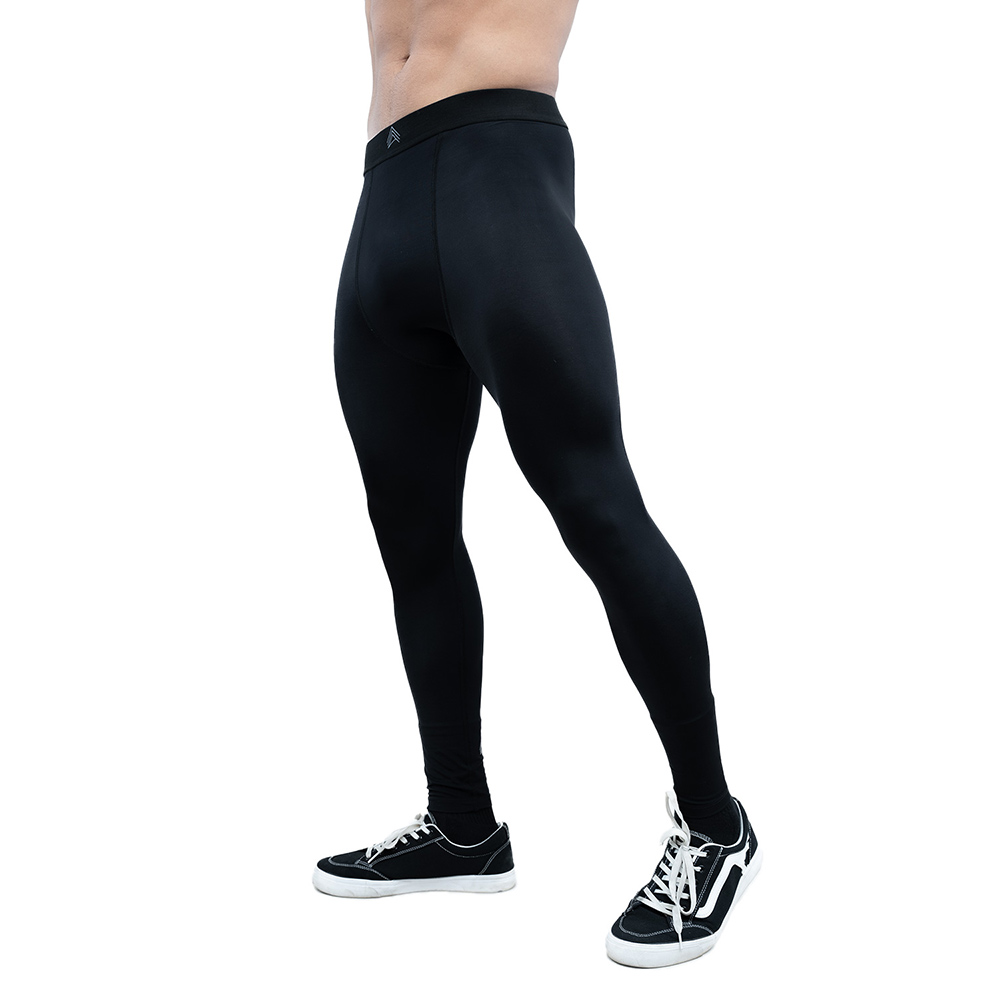 3 - Athflex Men's Ultra-Comfort Body-Fit Compression Leggings,  Black  XXL 