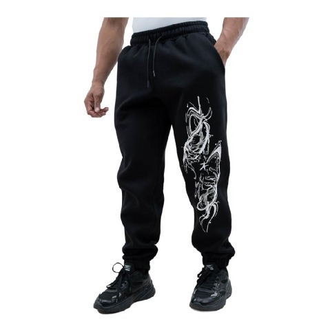 1 - Athflex Men's Relaxed fit Dark Flex Joggers,  Black  Small 