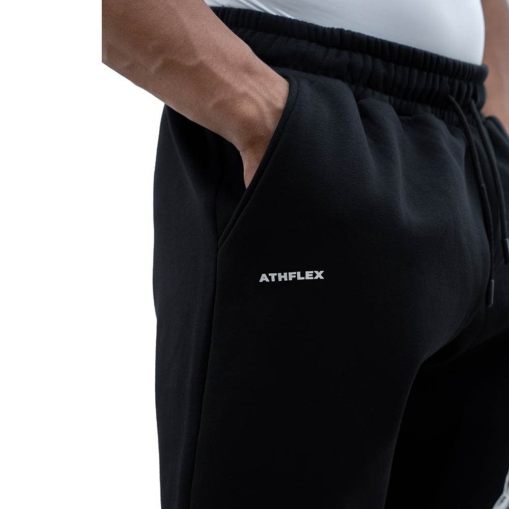 5 - Athflex Men's Relaxed fit Dark Flex Joggers,  Black  Large 
