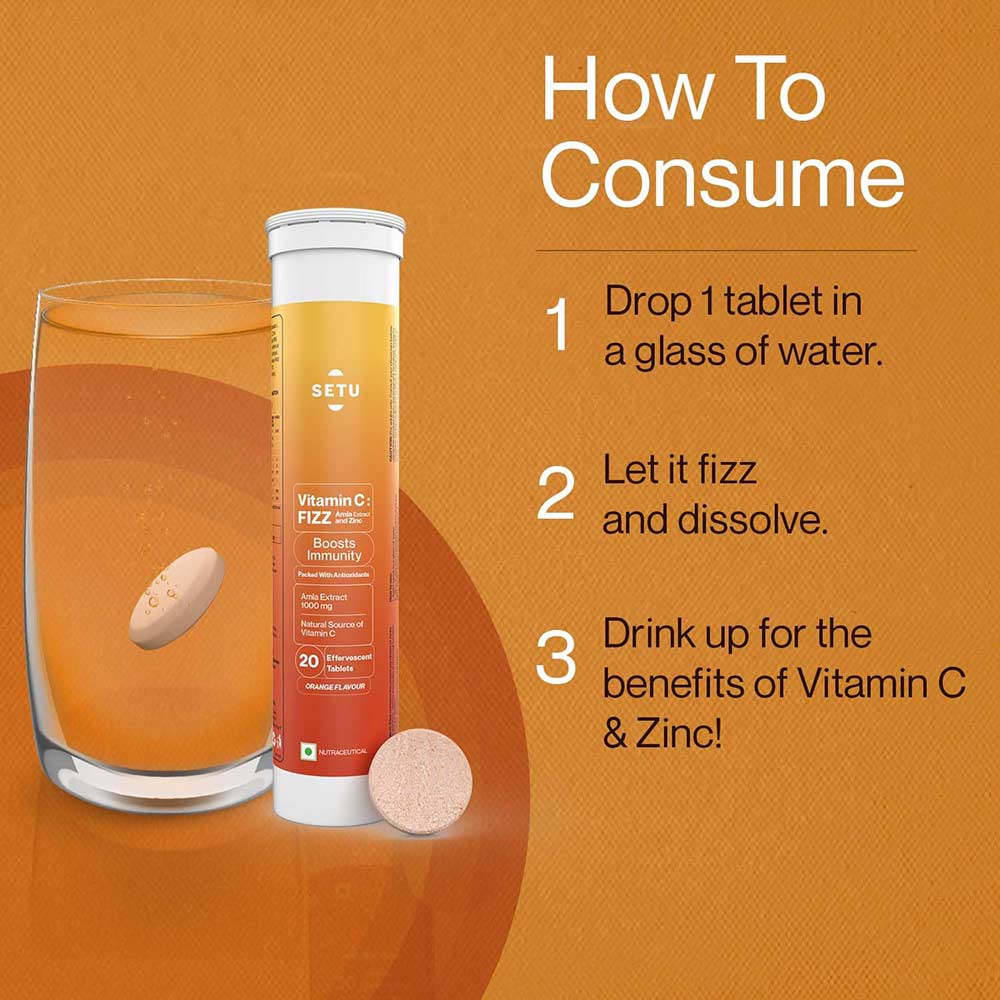 5 - Setu Vitamin C Fizz Amla Extract,  20 tablet(s)  Orange (Pack of 4) 