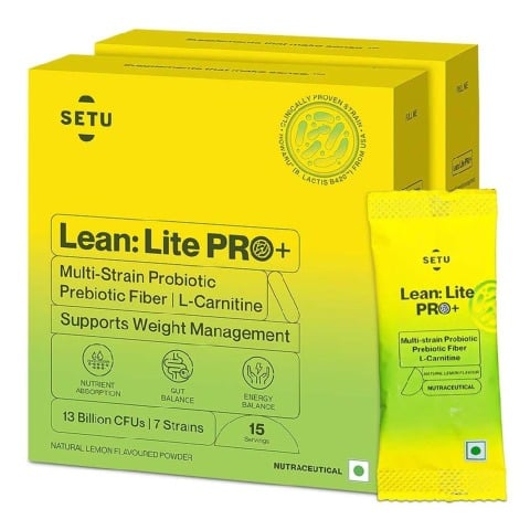 1 - Setu Lean: Lite Pro+,  15 sachets/pack  Natural Lemon (Pack of 2) 