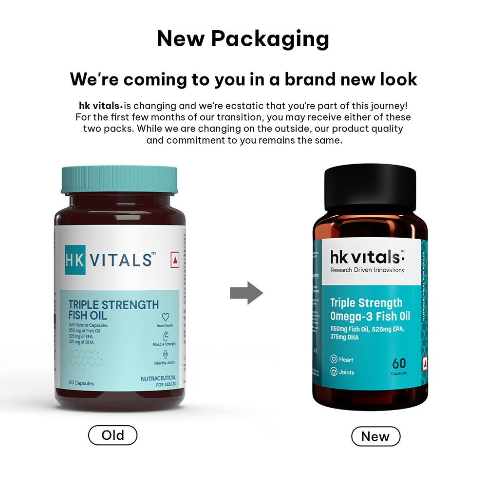8 - HK Vitals Triple Strength Omega-3 Fish Oil 1150 mg,  60 capsules