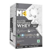 MuscleBlaze Biozyme Performance Whey- 0.4 lb Rich Chocolate Travel Pack (5x36g) sachets