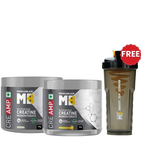 Creatine Monohydrate CreAMP Unflavoured & Citrus Blast Combo - 100g x 2