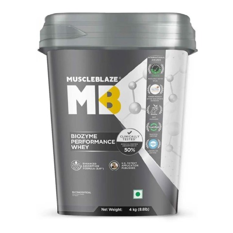 1 - MuscleBlaze Biozyme Performance Whey.,  8.8 lb  Chocolate Hazelnut 