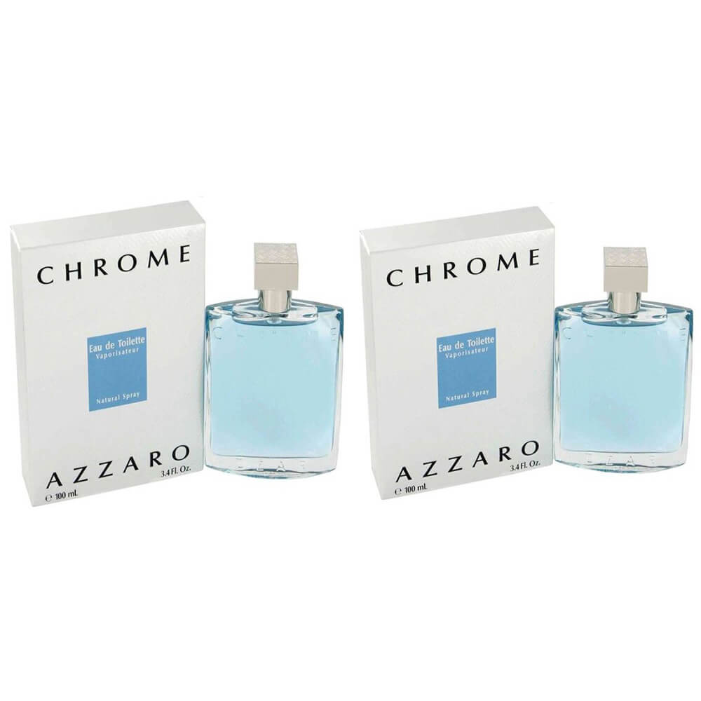 Azzaro Chrome EDT Set of 2,  100 ml  for Men 