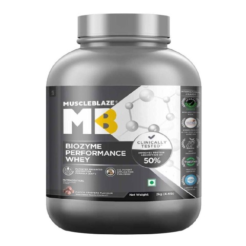 1 - MuscleBlaze Biozyme Performance Whey.,  4.4 lb  Choco Crispers 