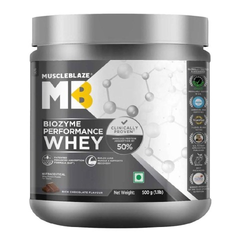 1 - MuscleBlaze Biozyme Performance Whey.,  1.1 lb  Rich Chocolate 