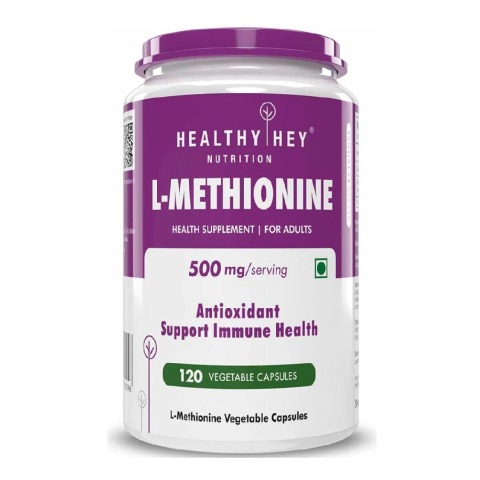 1 - HealthyHey Nutrition L-Methionine,  120 capsules 