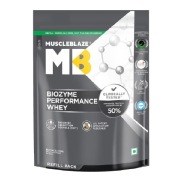 MuscleBlaze Biozyme Performance Whey- 2.2 lb Refill Pack Unflavoured