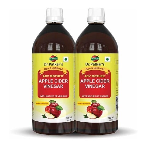 1 - Dr. Patkar's Apple Cider Vinegar Pack of 2, 0.5 L Unflavoured