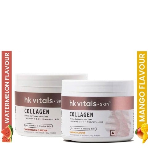 HealthKart HK Vitals Skin Radiance Collagen 100 g Watermelon & Mango Combo