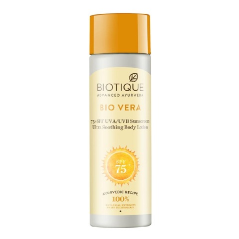 Biotique Bio Vera 75+ SPF Sunscreen Ultra Soothing Body Lotion,  190 ml  Sun Protection 