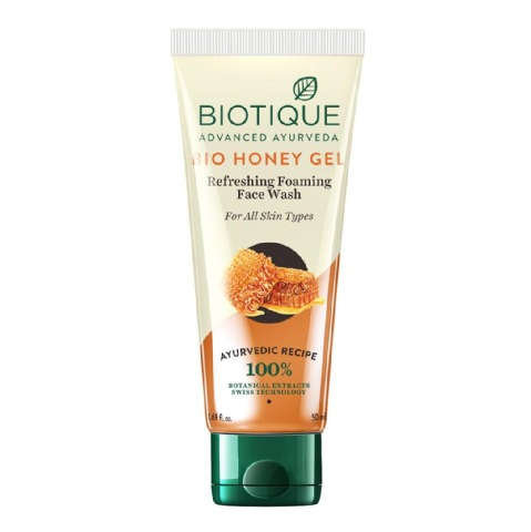 1 - Biotique Bio Honey Gel Refreshing Foaming Face Wash,  50 ml  All Skin Types 