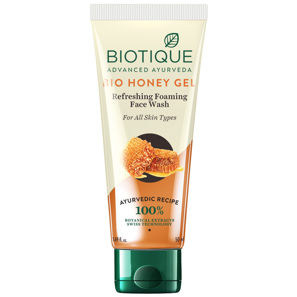 1 - Biotique Bio Honey Gel Refreshing Foaming Face Wash,  50 ml  All Skin Types 