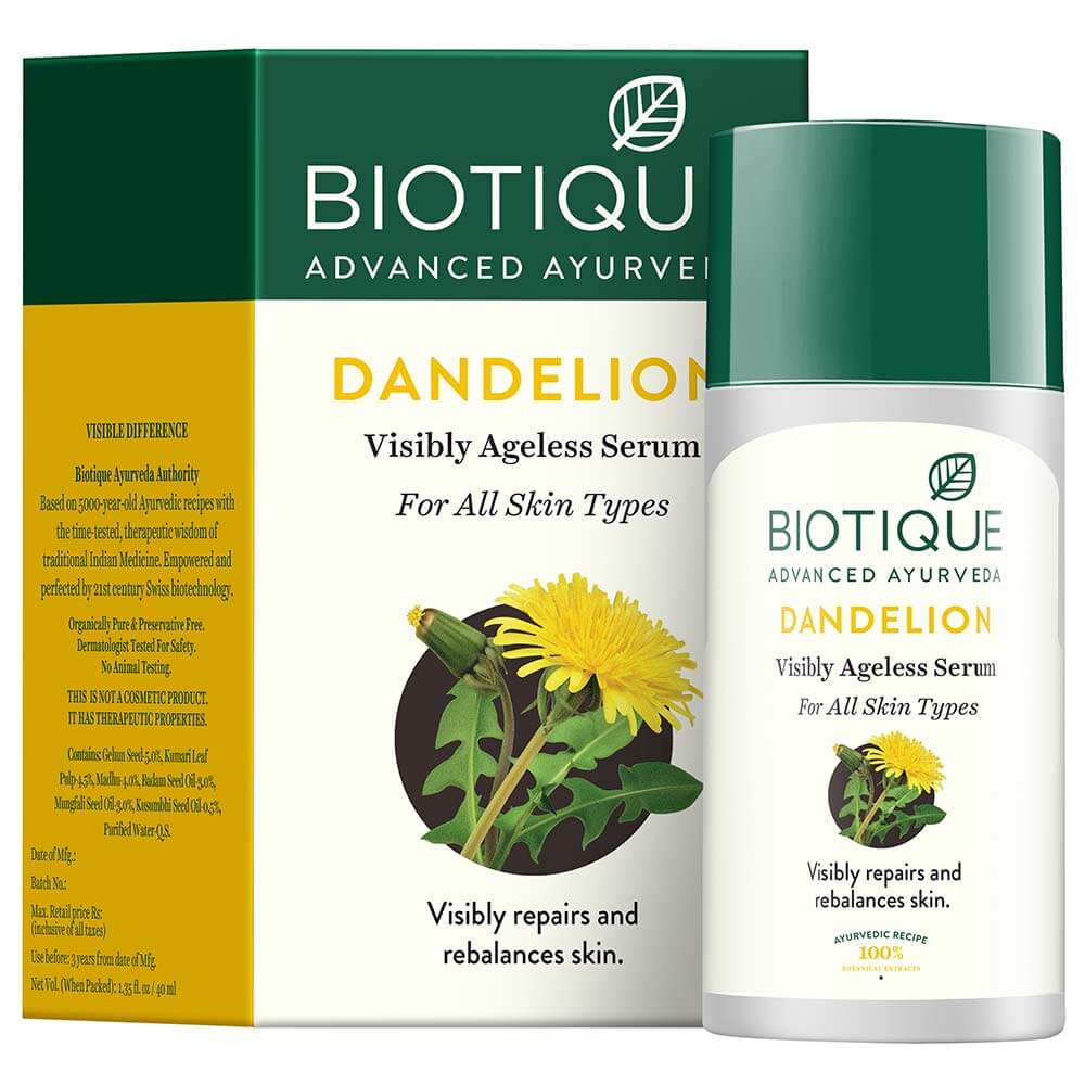 2 - Biotique Bio Dandelion Ageless Lightening Serum,  35 ml  All Skin Type 