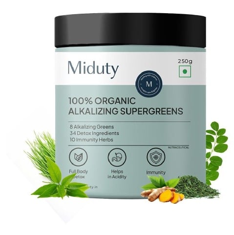 6 - Miduty 100% Organic Alkalizing Supergreens,  250 g 