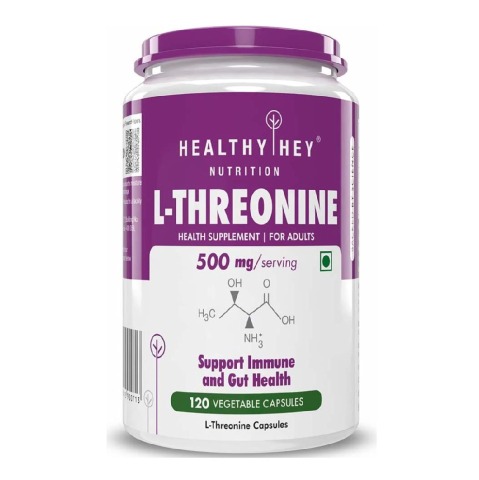 1 - HealthyHey Nutrition L-Threonine,  120 capsules 