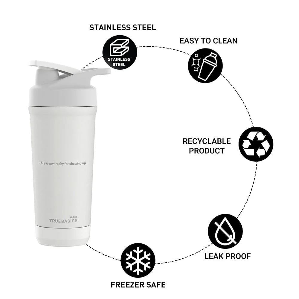 4 - TrueBasics Steel Pro Shaker,  True White  700 ml 