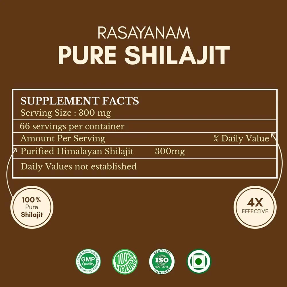 2 - Rasayanam Ashwagandha KSM-66 60 Capsules & Pure Himalayan Shilajit Combo,  20 g 