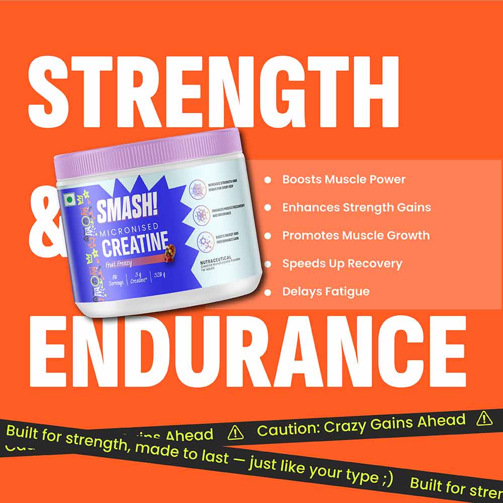 3 - Smash Micronised Creatine Monohydrate,  Fruit Frenzy  0.71 lb