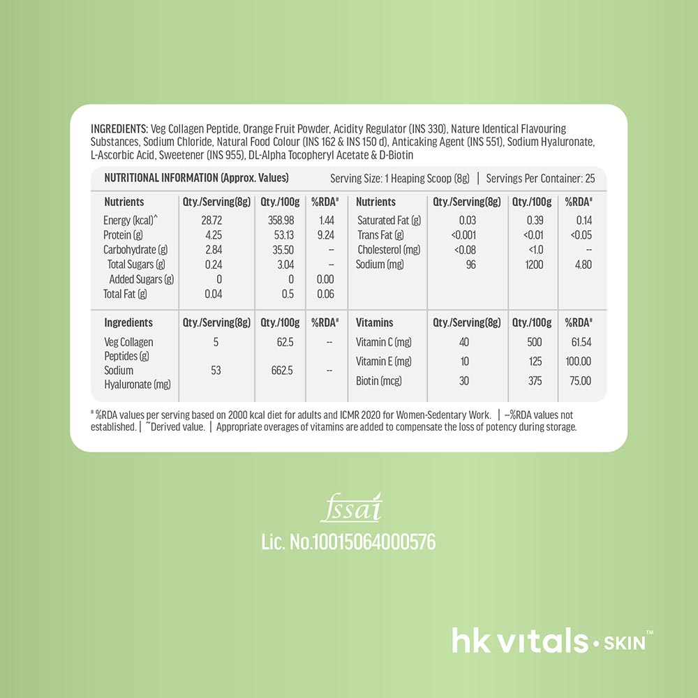 9 - HK Vitals Skin Radiance Collagen,  Veg  200 g  Watermelon