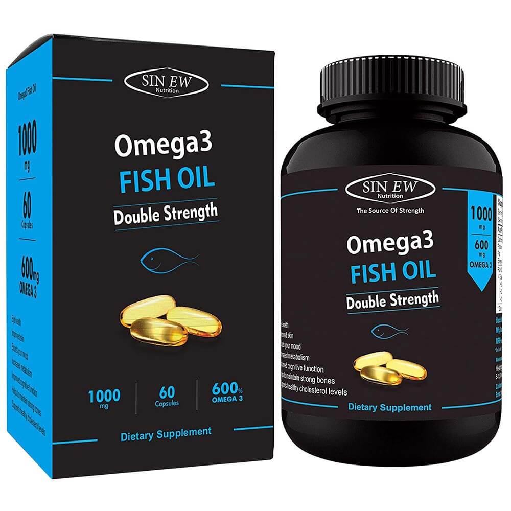 product - Sinew Nutrition Omega 3 Fish Oil Double Strength,  60 capsules 