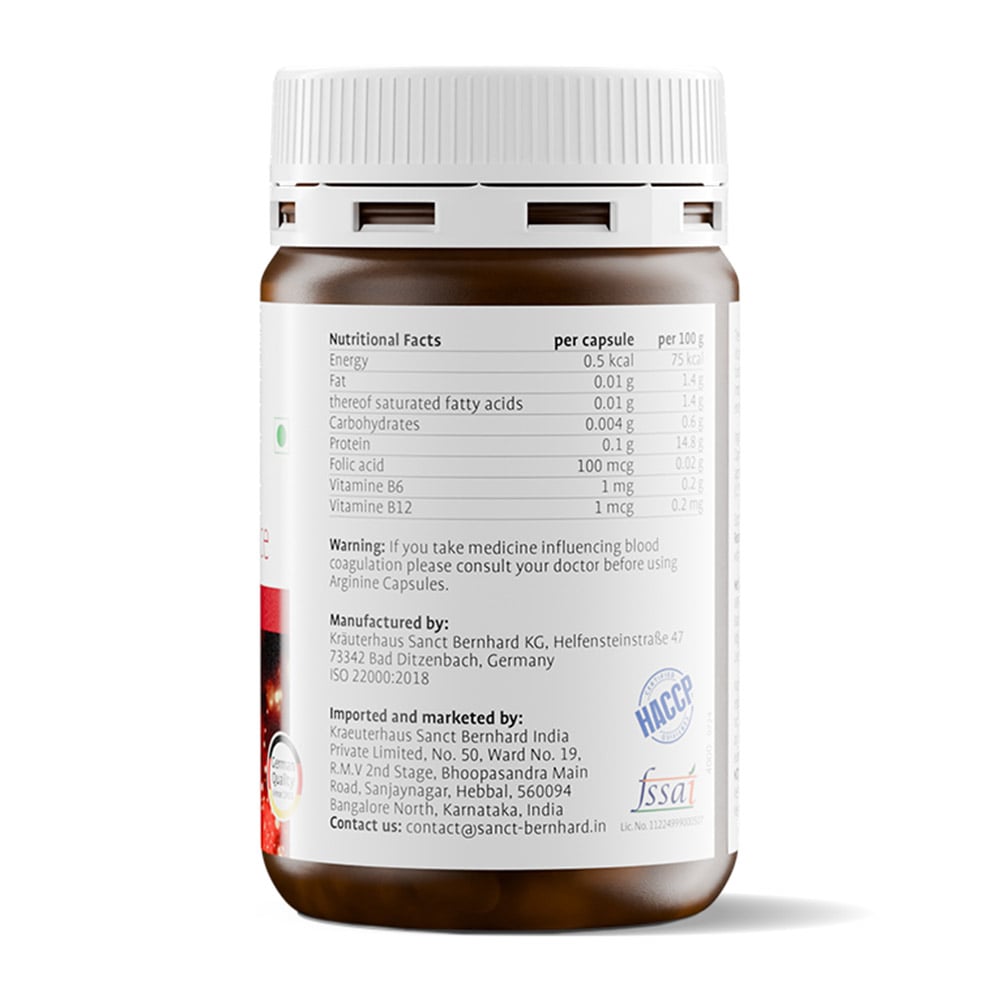 2 - Krauterhaus Sanct Bernhard L-Arginine,  60 capsules 