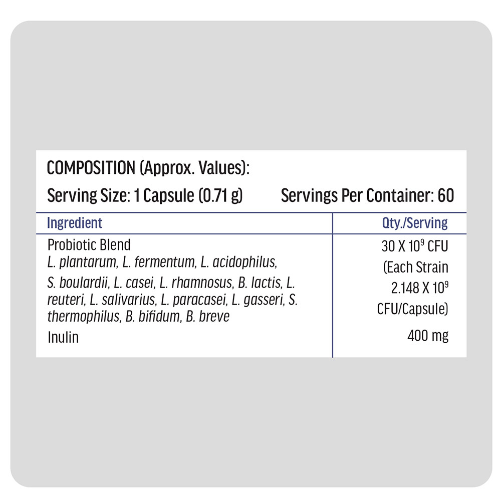 9 - HK Vitals Pre and Probiotics,  60 capsules  Unflavoured