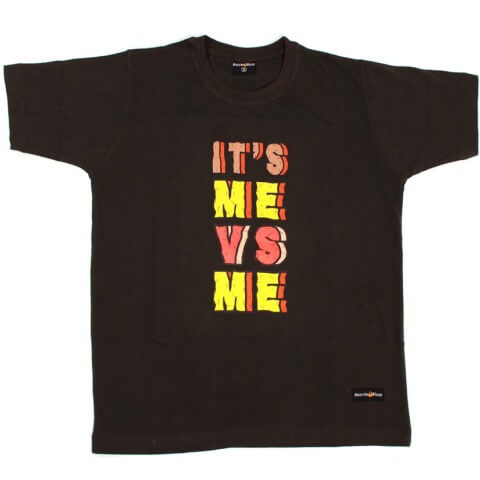MuscleBlaze It's Me Vs Me T-Shirt,  Black  Small 