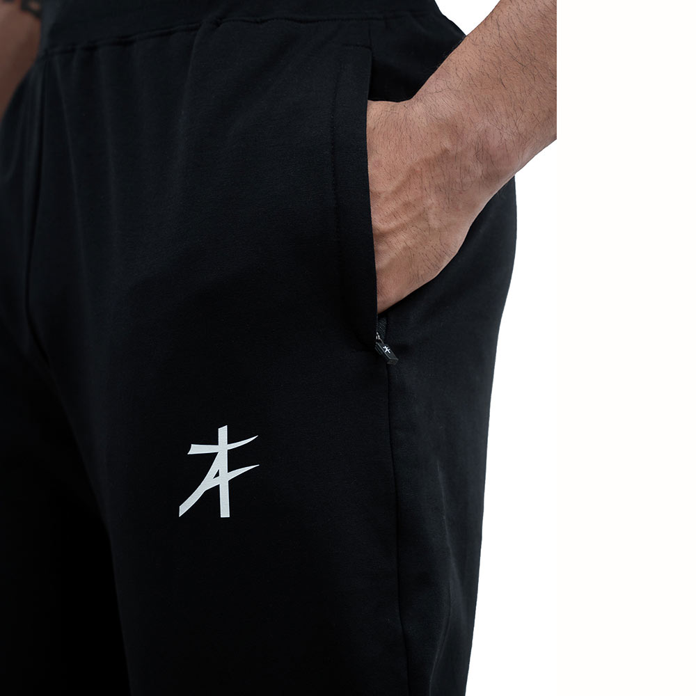 7 - Athflex Men's Straight Fit Classic Workout Pants,  Black  XXL 