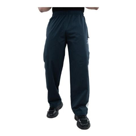 1 - Athflex Men's Lightweight Straight Fit Classic Stripe Pant, Navy Blue XL