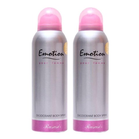 Rasasi Emotion Pour Femme Deo Pack of 2,  200 ml  for Women 