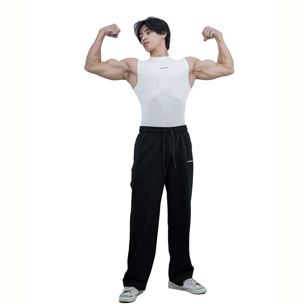 5 - Athflex Men's Sleeveless Ace Compression Tank,  XXL  White 