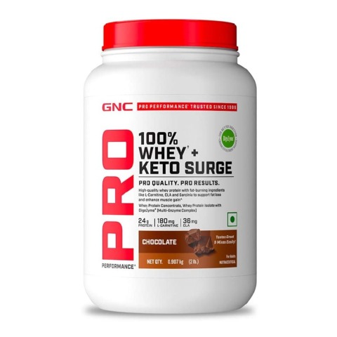 1 - GNC Pro Performance 100% Whey + Keto Surge,  2 lb  Chocolate 