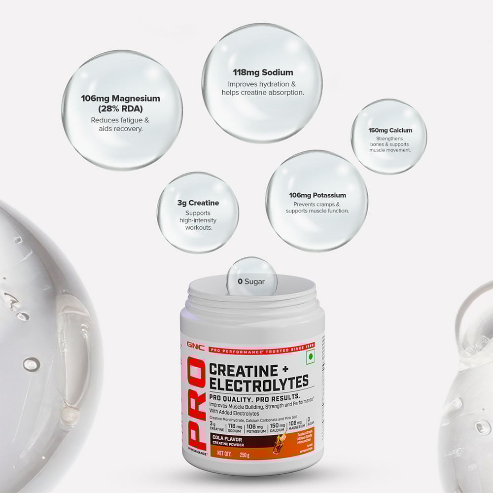 7 - GNC Pro Performance Creatine+ Electrolytes,  Orange  0.88 lb 