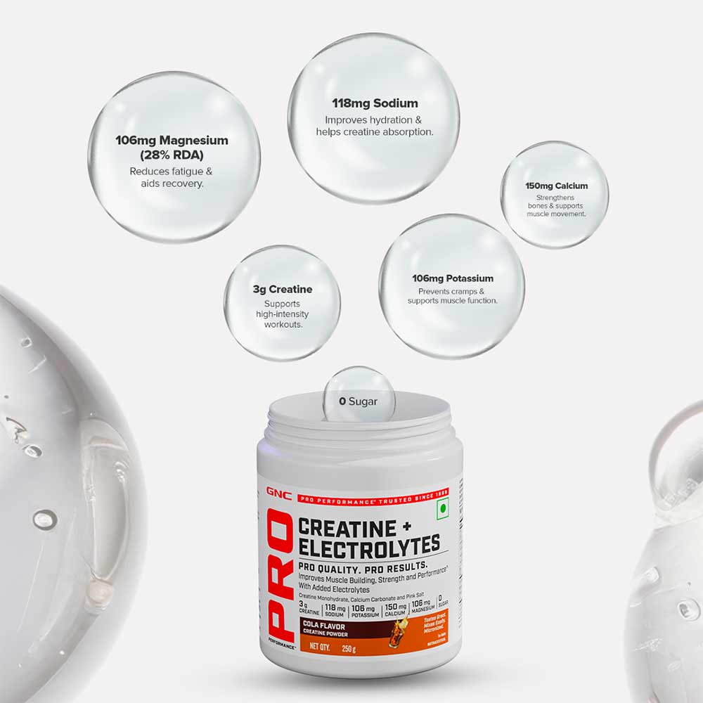 6 - GNC Pro Performance Creatine+ Electrolytes,  Lemon  0.55 lb 
